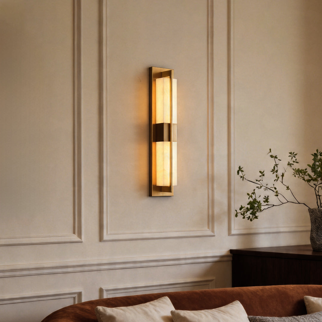 Modern Gold Outdoor Wall Light – Waterproof Linear LED Sconce