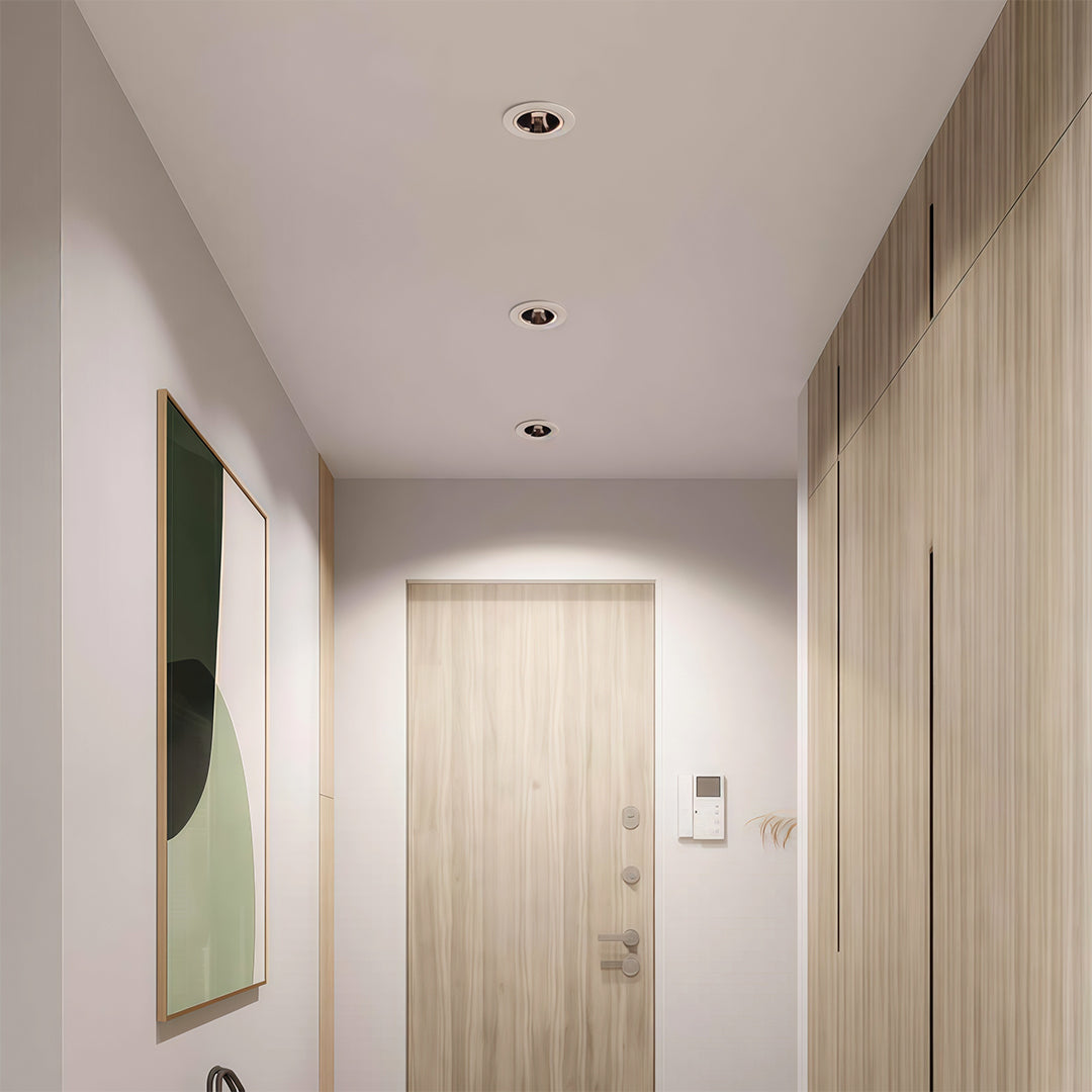 Square LED Recessed Downlight in Black or White for Modern Interiors