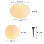 Modern Outdoor Floor Lantern with Warm LED Light – Hardwired Garden Lamp in 13.4" & 15.7"