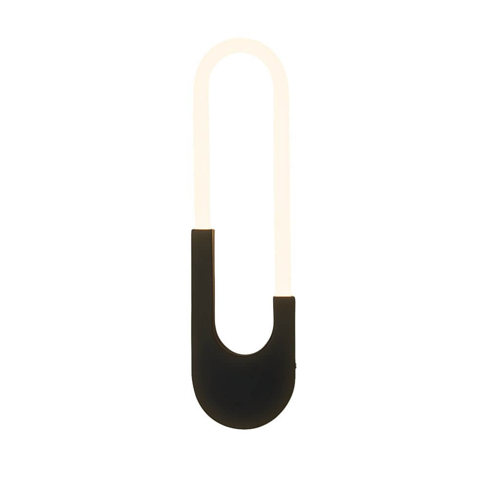 Oval LED Wall Sconce in Black — Modern Architectural Lighting for Bedroom & Living Room