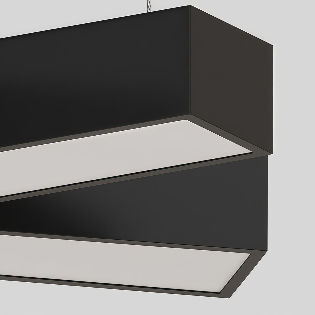 Aurelia Modern Industrial LED Chandelier in Black Metal