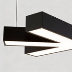 Aurelia Modern Industrial LED Chandelier in Black Metal