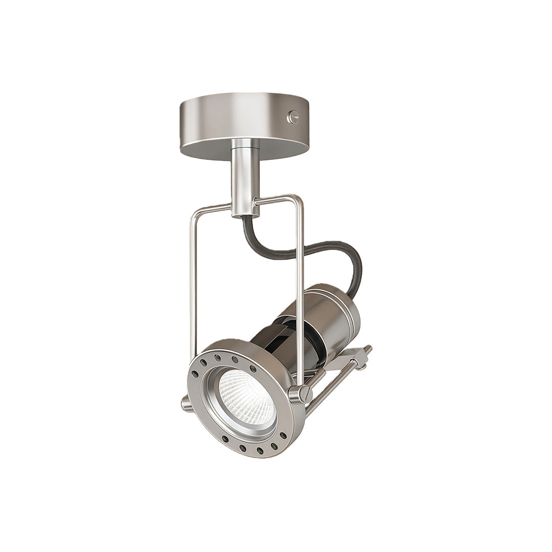 Aurelle Industrial Wall Sconce in Silver Die-Cast Aluminum