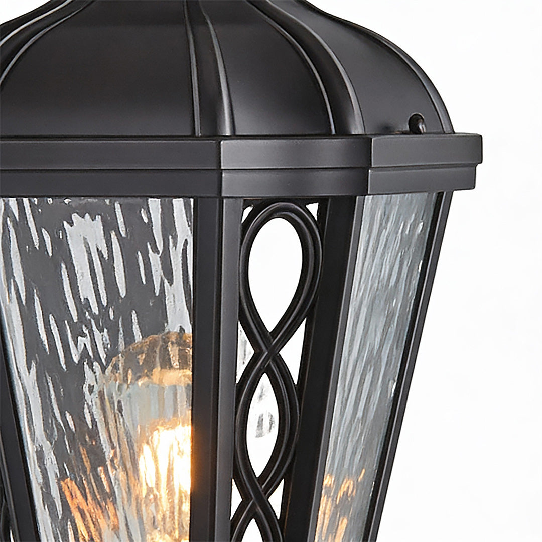 Modern European Outdoor Post Light with Clear Glass Shade
