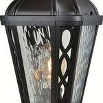 Aria Black Aluminum Post Light with Clear Glass Shade – Weatherproof Outdoor Pillar Lamp