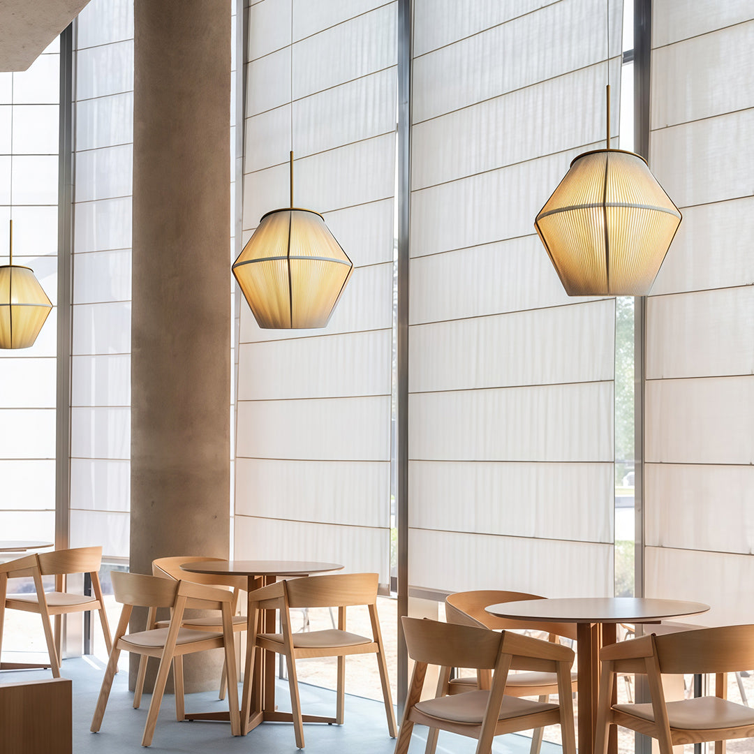 Hand-Braided Hemp Rope Pendant Light with Iron Frame, Japanese Retro Style, Adjustable Cord