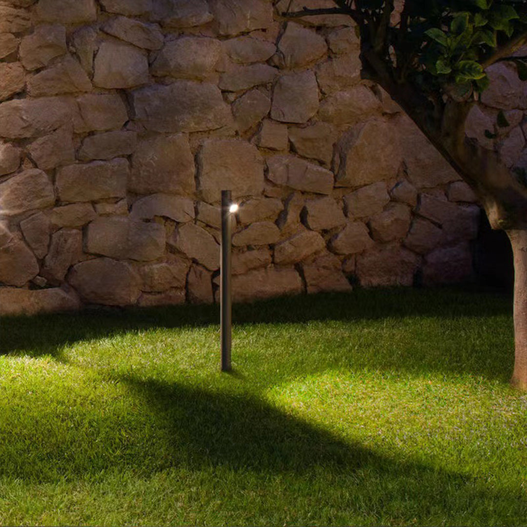 Bamboo Node LED Bollard Light — Modern Minimalist Landscape Lighting