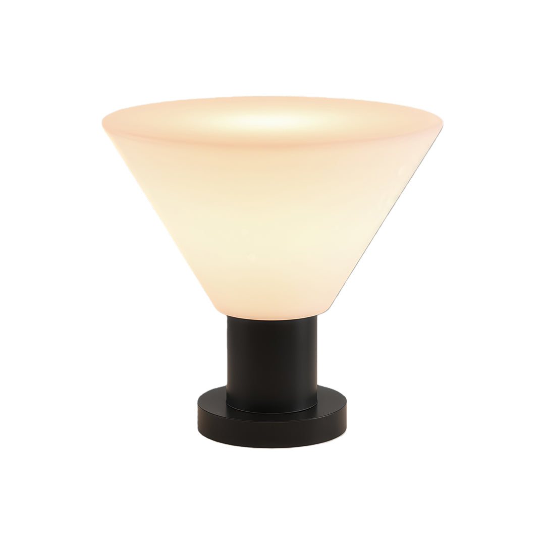 Outdoor Pillar Light with Stainless Steel Frame and PE Shade