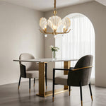 Modern Copper Shell Glass Chandelier for Dining Room and Living Room