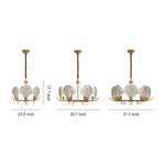 Modern Copper Shell Glass Chandelier for Dining Room and Living Room