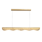 Aurelia Linear Gold Pendant Light with Crystal Resin Shade