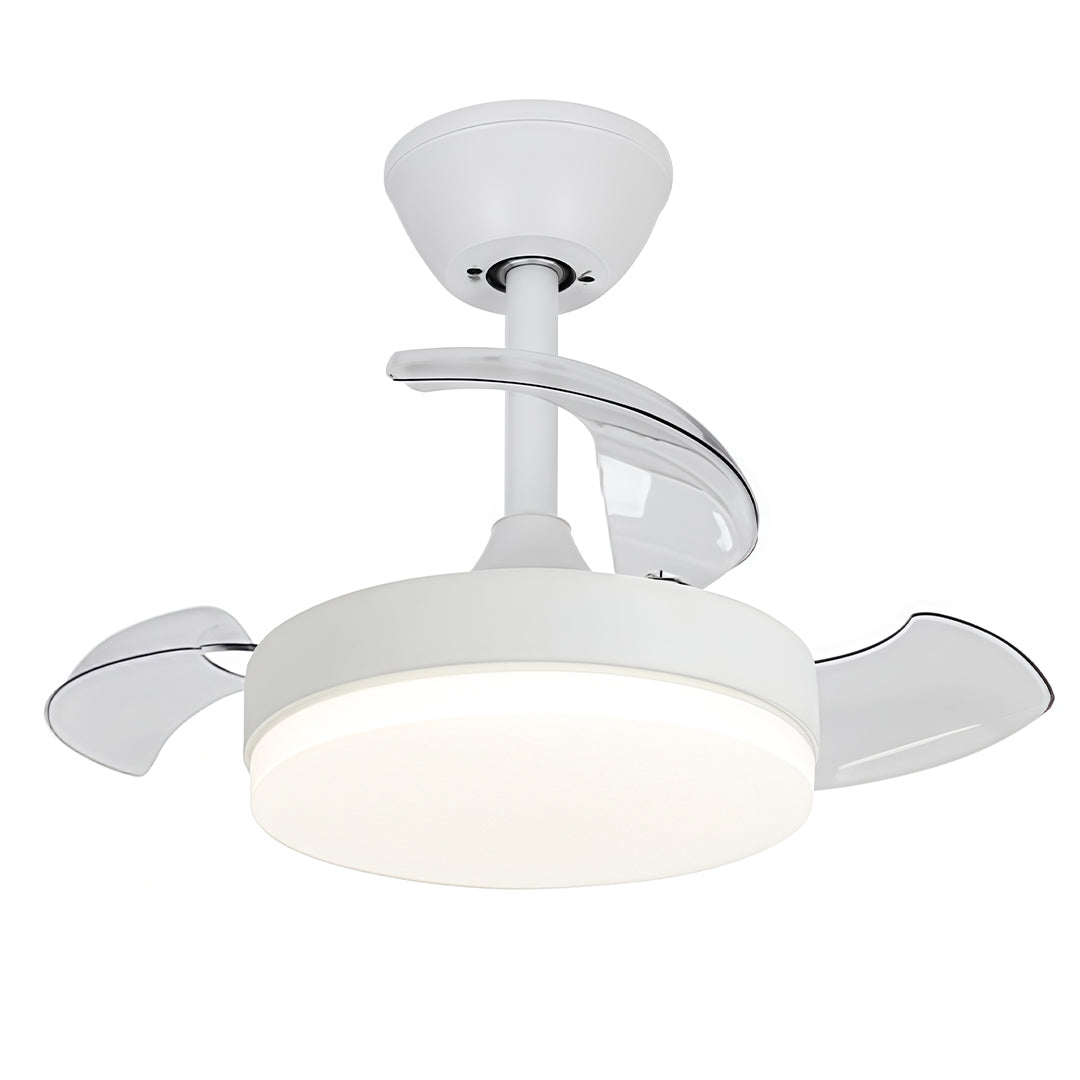 Aura Minimalist LED Ceiling Fan with Dimmable Light and Silent Motor