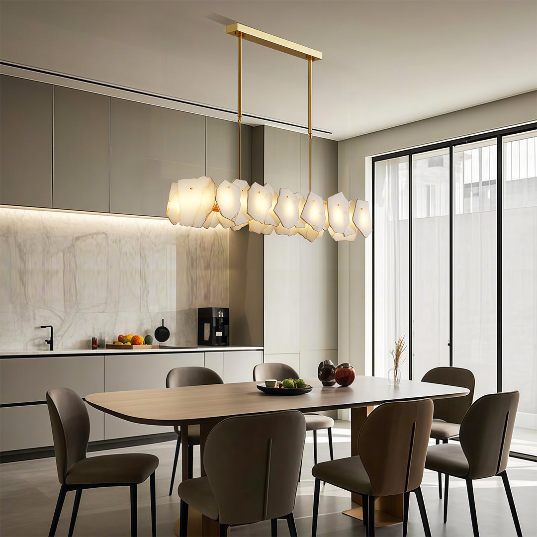 Aurelia Cloud Stone LED Chandelier in Copper | Modern Luxury Ceiling Light
