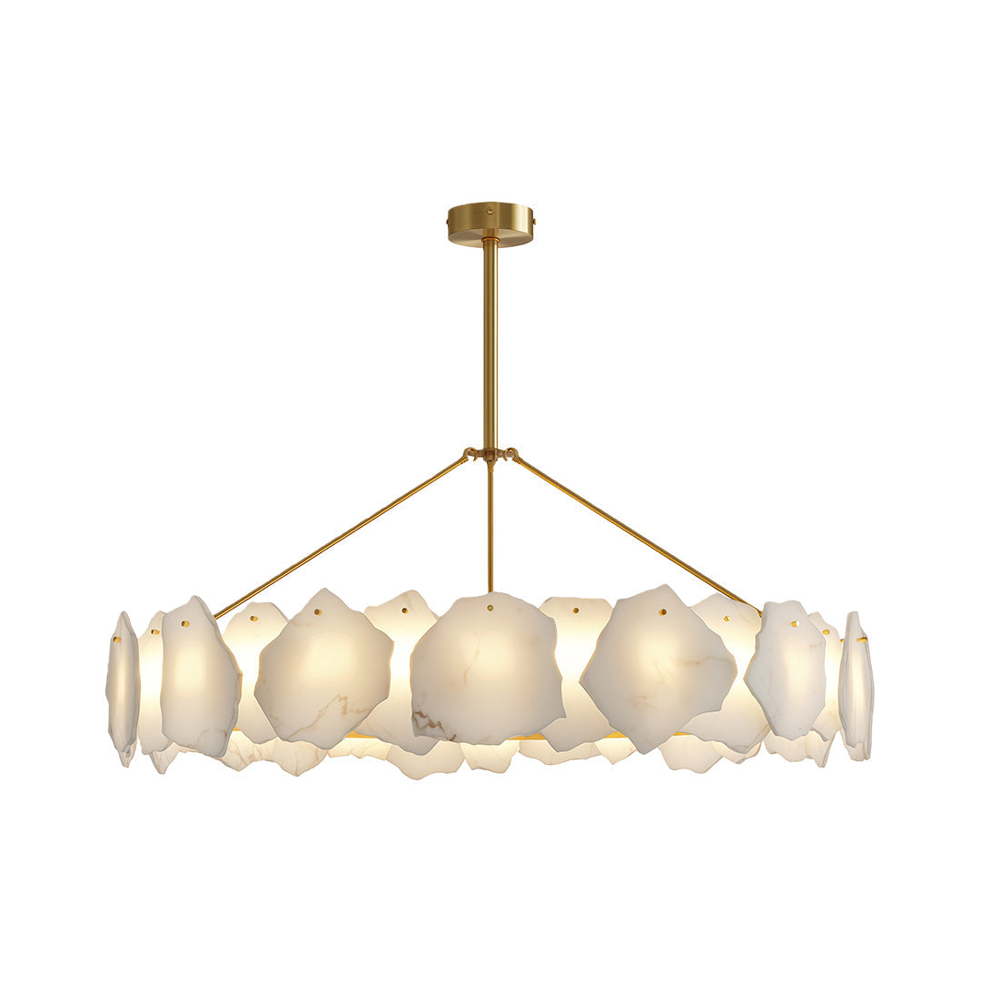 Aurelia Cloud Stone LED Chandelier in Copper | Modern Luxury Ceiling Light