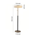 Lumière Drum Floor Lamp – LED Standing Light with Frosted Glass Shade