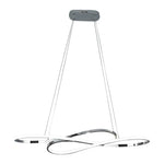 Wavy Double 8-Shaped LED Chandelier with Stepless Dimming, Modern Nordic Pendant Light