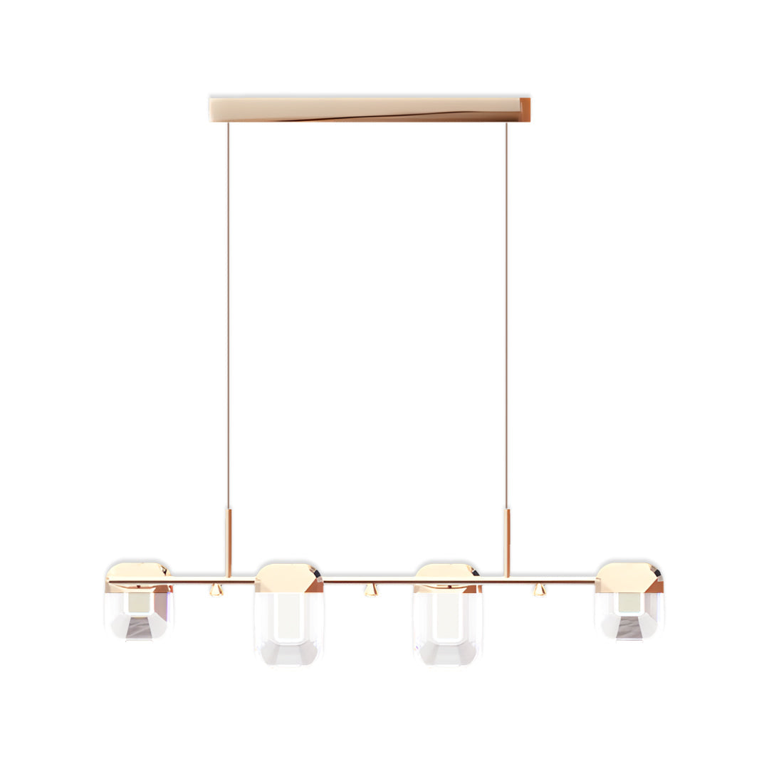 Italian Crystal Chandelier Minimalist Gold LED Ceiling Light