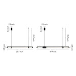 Luce Lineare Modern Italian Linear Suspension Light with Clear Glass