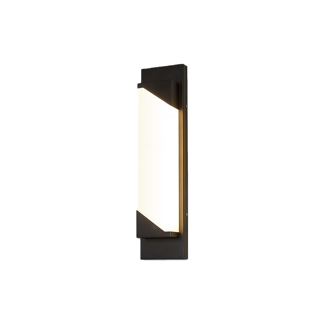 Modern Minimalist Outdoor Linear Wall Light in Sand-Black Stainless Steel