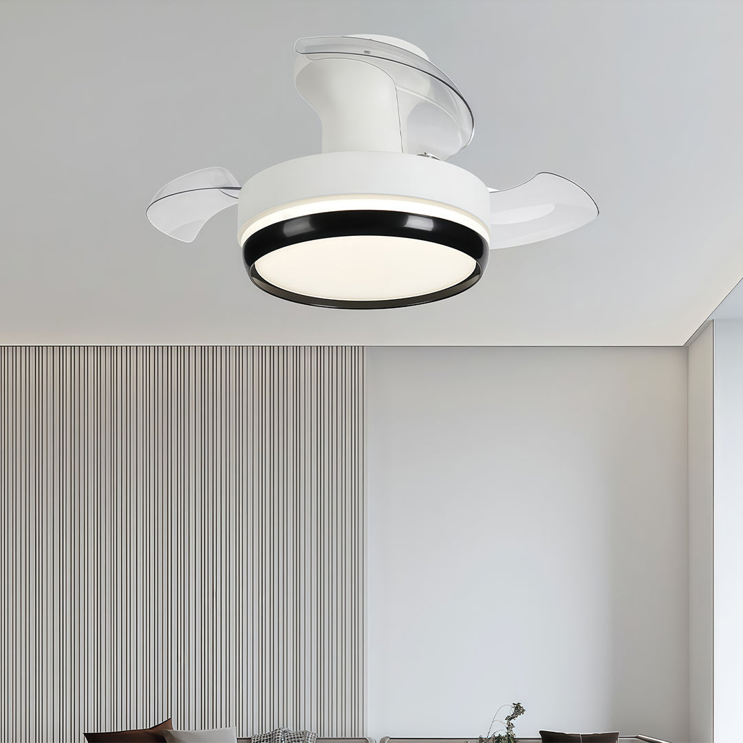 Minimalist LED Ceiling Fan with Remote Control and Dimmable Light