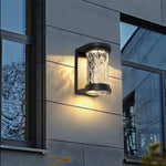 Stereoscopic Cylindrical LED Wall Light in Stainless Steel and Glass