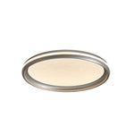 Lumina Silver LED Flush Mount Ceiling Light with White Acrylic Shade