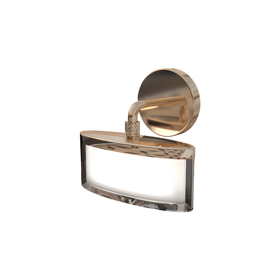 Lumina Gold LED Wall Art Sconce with Crystal Accents
