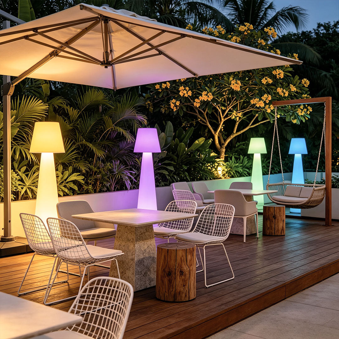 Modern Minimalist Floor Lamp with RGB LED and USB Rechargeable Battery