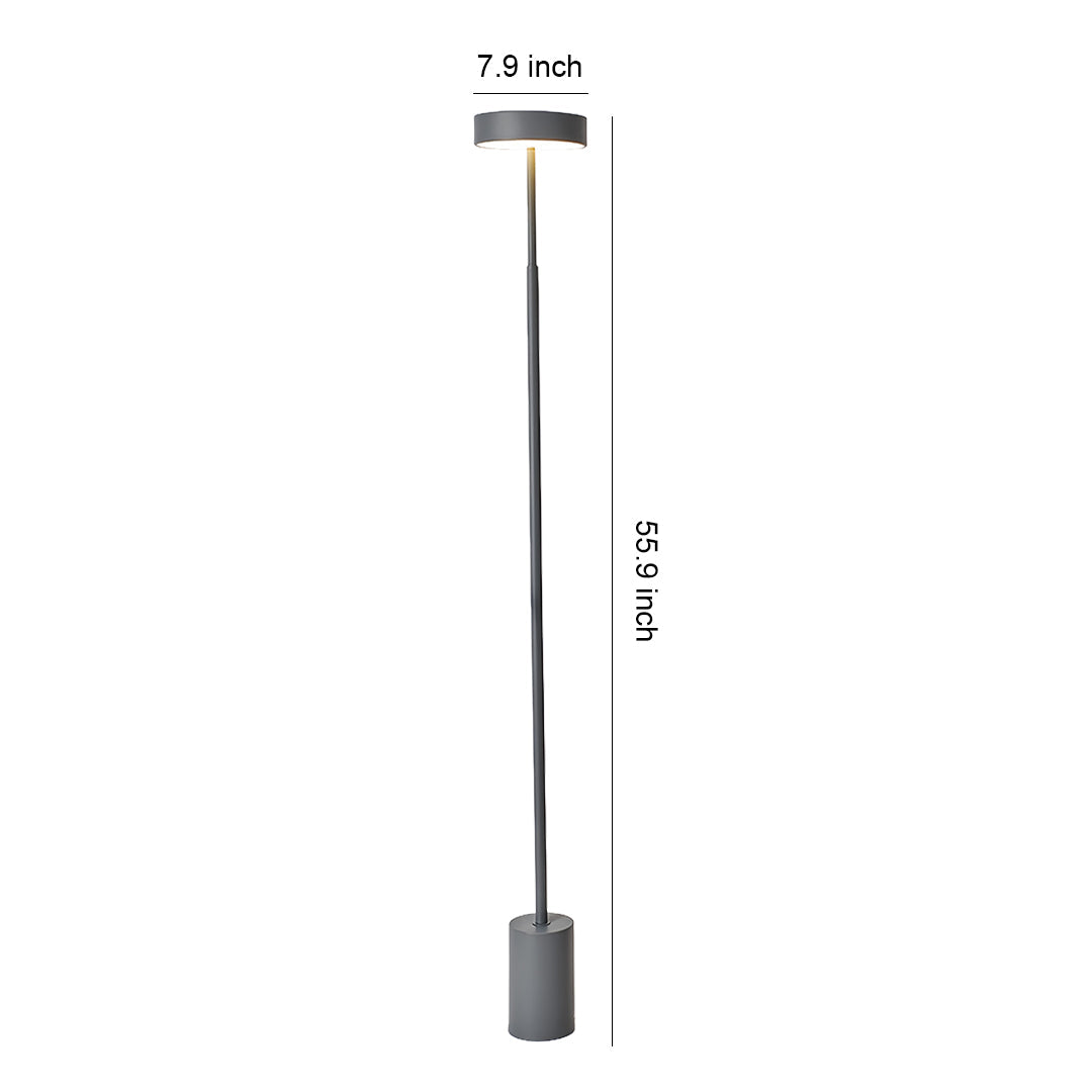 Petite Floor Lamp with Dimmable LED Reading Light, Modern Minimalist Pole Lamp