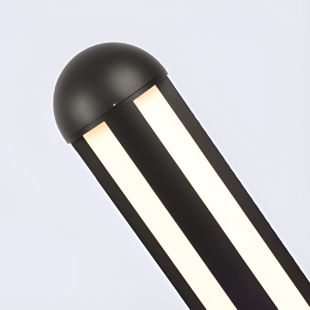 Cylindrical LED Bollard Pathway Lights in Minimalist Aluminum for Modern Outdoor Spaces