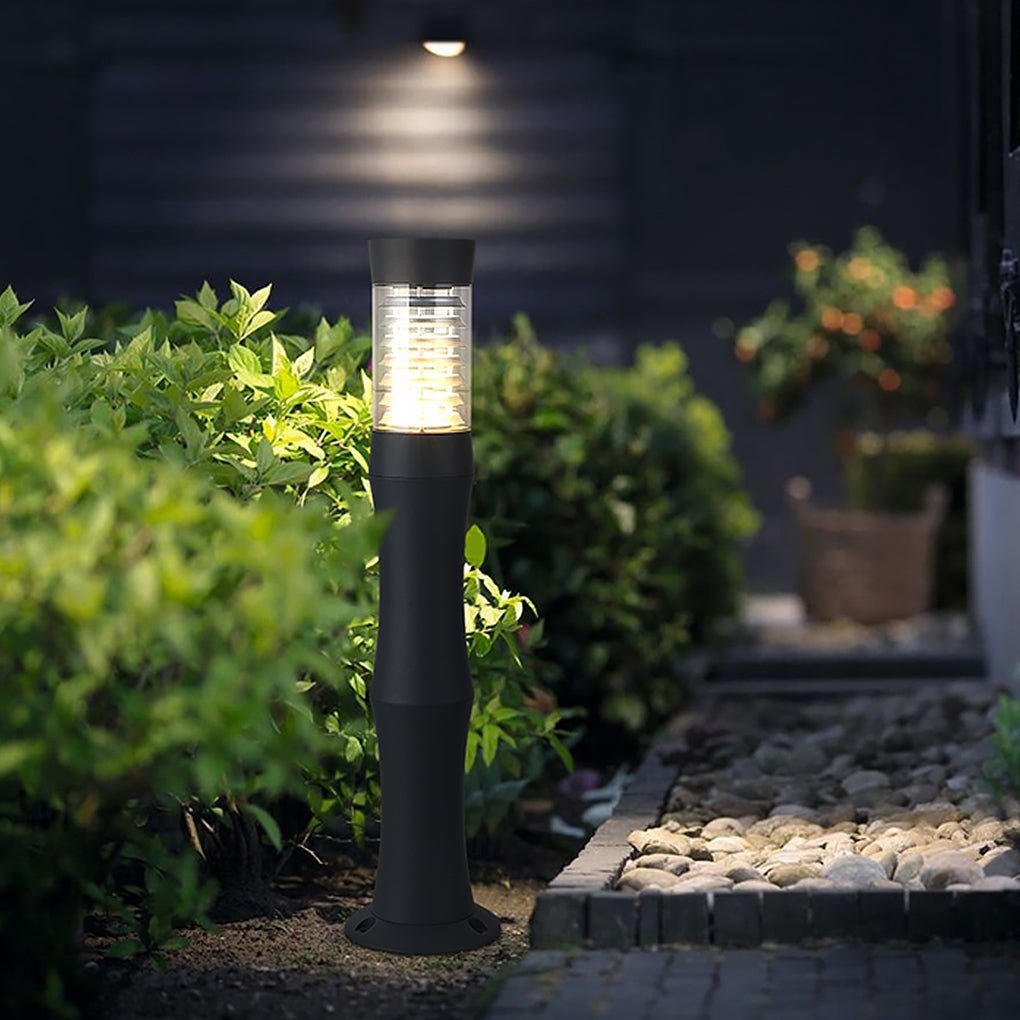 Modern Minimalist Black Bollard Garden Lights for Pathways and Landscapes