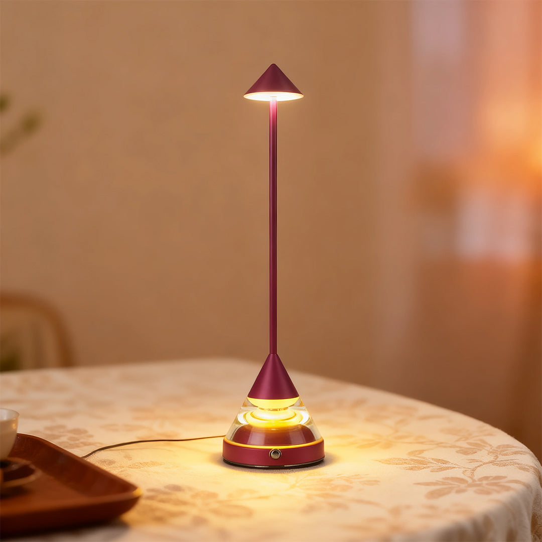 Aurora Spire LED Table Lamp – Modern Minimalist Aluminum & Iron Accent Light