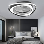 Modern Minimalist Stepless Dimming Invisible Ceiling Fan Light For Bedroom