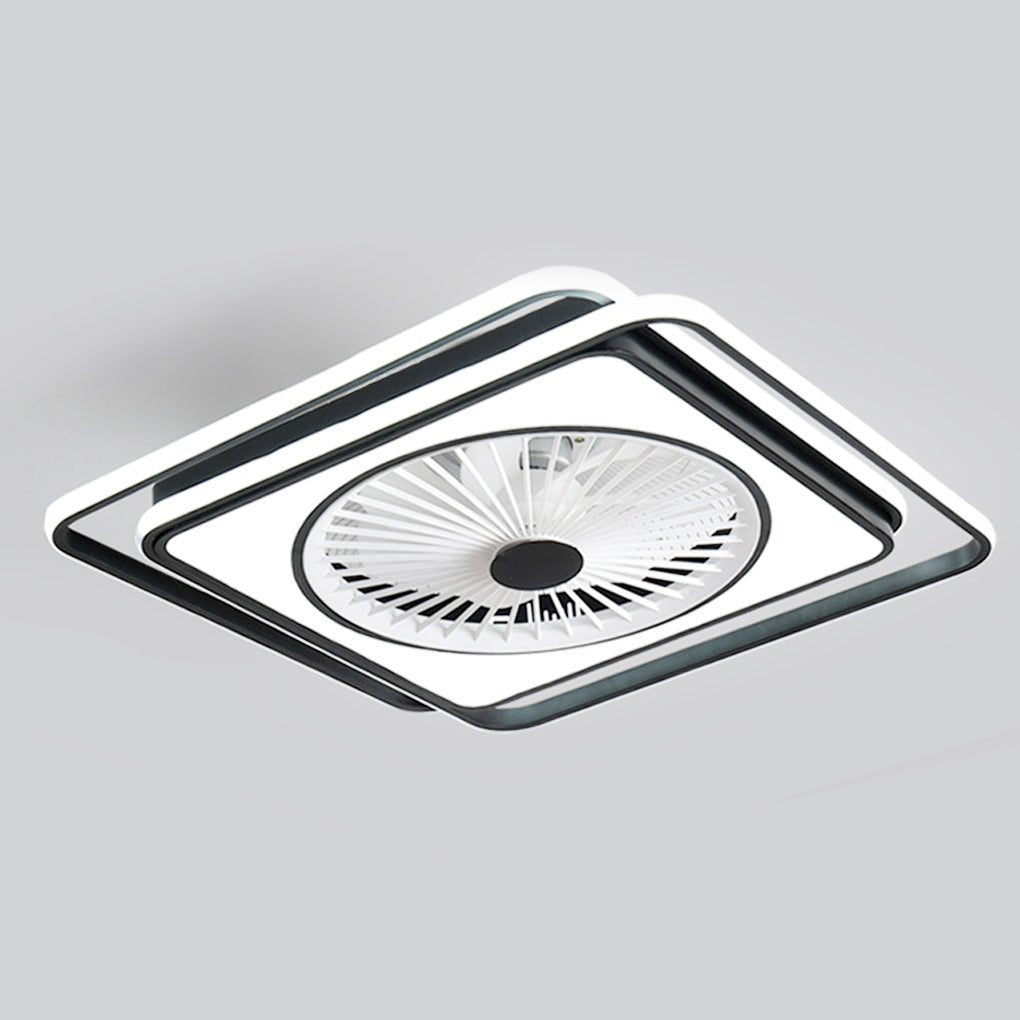 Modern Minimalist Stepless Dimming Invisible Ceiling Fan Light For Bedroom