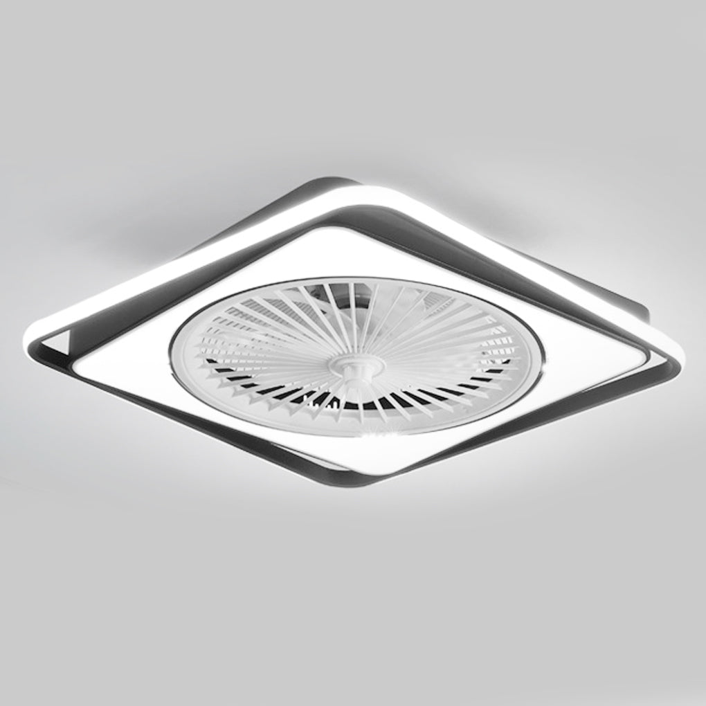 Modern Minimalist Stepless Dimming Invisible Ceiling Fan Light For Bedroom