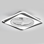 Modern Minimalist Stepless Dimming Invisible Ceiling Fan Light For Bedroom