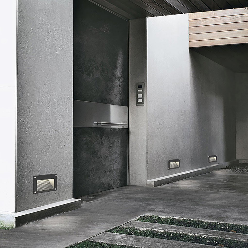 Modern Minimalist Waterproof Embedded Step Lights Wall Decorative Lamp For Outdoor Stairway
