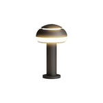 Mushroom Path Light Minimalist Dome Landscape Bollard in Black