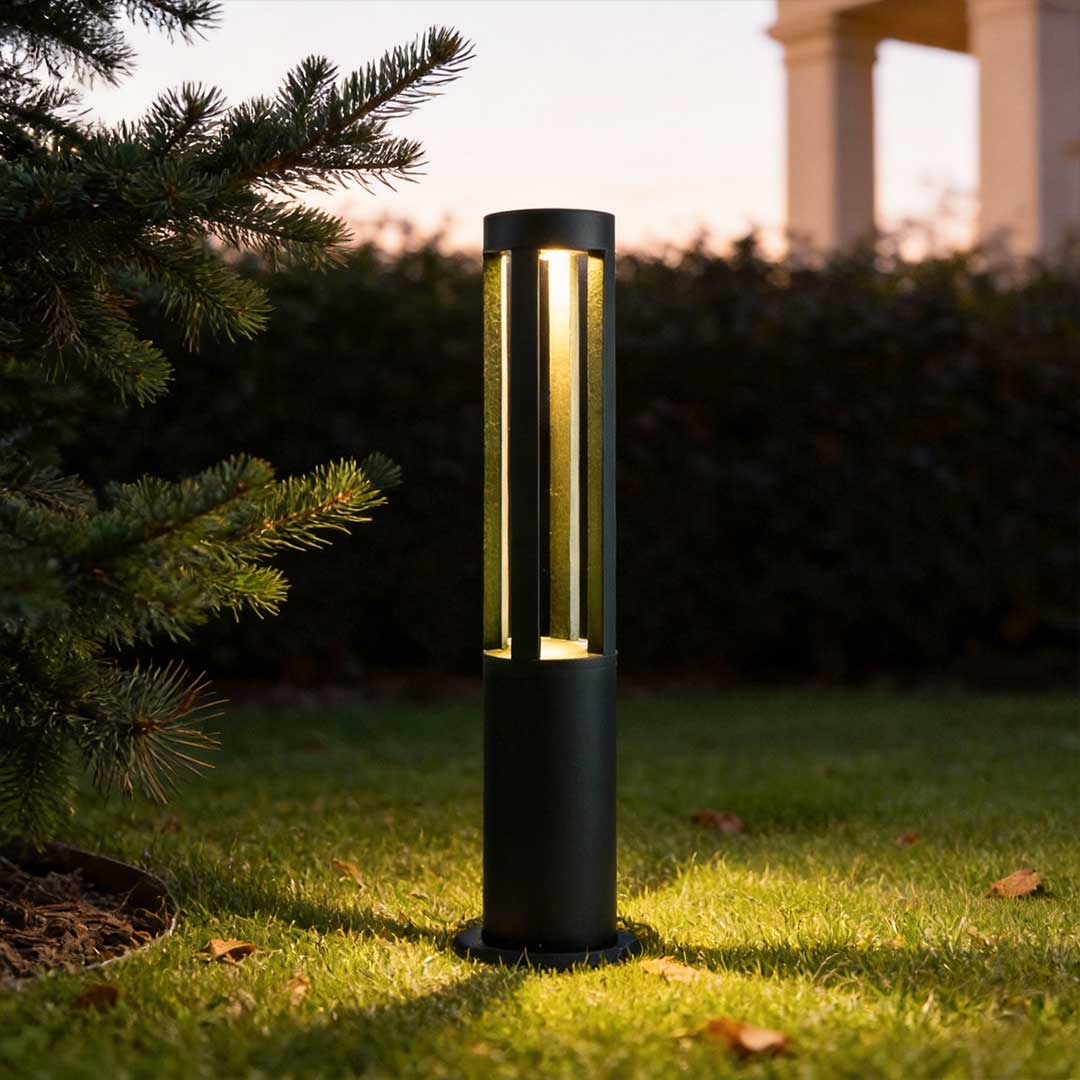 Modern Circular LED Bollard Light for Pathways & Gardens