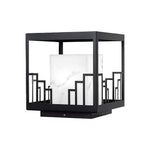 Minimalist Outdoor Pillar Light in Matte Black Stainless Steel