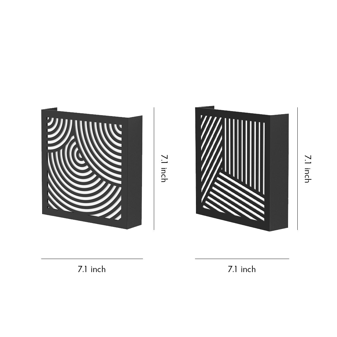 Maze LED Outdoor Wall Sconce in Black Aluminum