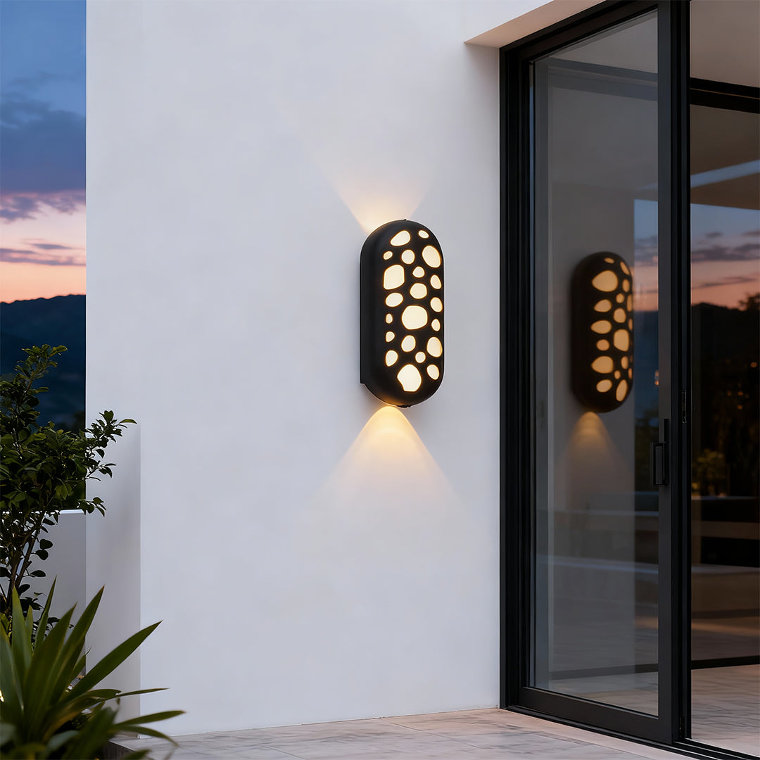 Nordic Minimalist Outdoor Up Down Wall Sconce with Dual LED Lighting