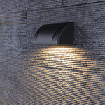 Luma Geometric Outdoor Wall Sconce with Warm LED Illumination