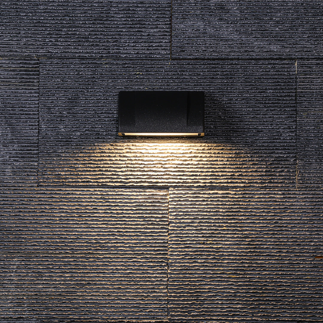 Luma Geometric Outdoor Wall Sconce with Warm LED Illumination