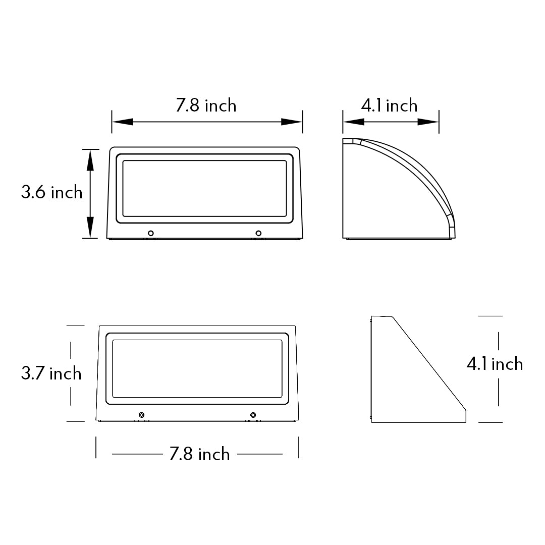 Luma Geometric Outdoor Wall Sconce with Warm LED Illumination