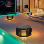 Modern Outdoor Waterproof Solar Three Color Dimming Led Garden Lamp Post Light
