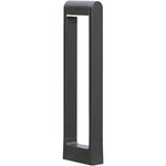 Minimalist Black Square Outdoor Bollard Light for Pathways
