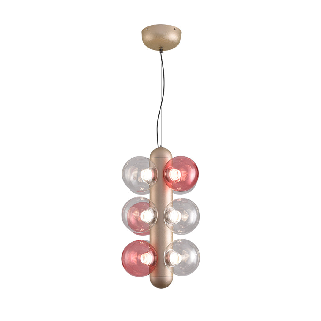 Lumière Moderne Glass Bubble Chandelier in Gold for Dining and Living Spaces
