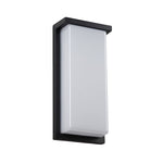 Modern Rectangular LED Outdoor Wall Sconce, Matte Black Aluminum, IP65 Waterproof