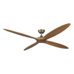 Aria 60" Modern Wood Ceiling Fan with Remote, Bronze Finish